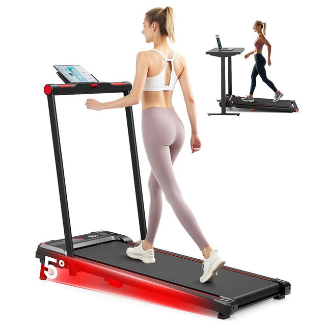 Walking Pad Treadmill, Anylife Incline Walking Pads Under Desk 330lb Capacity, 2.5HP Portable Treadmills for Home, Compact Treadmill Small Running Pad with LED Display, Remote Control