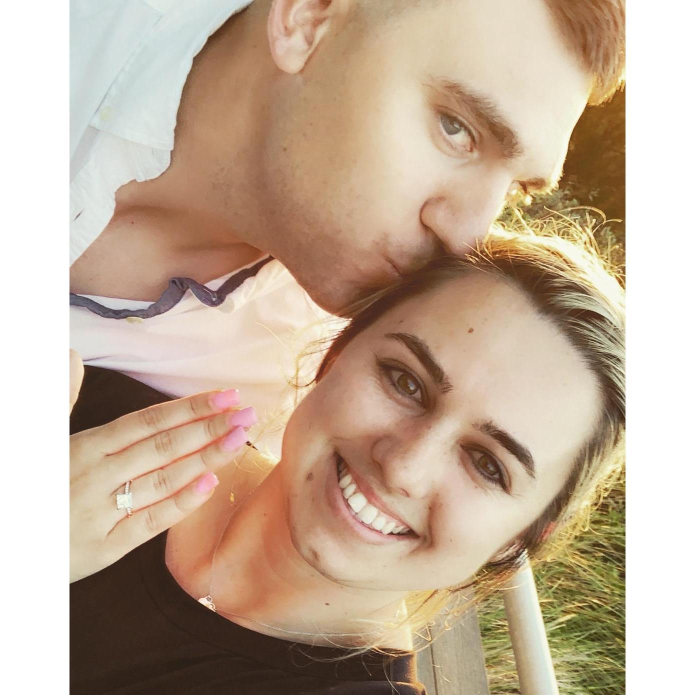 Chad proposed in Charleston on 08/29/2019. He surprised Morgan by picking her up from work for "dinner".