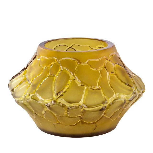 Lalique Canyon Crystal Caldera Small Votive Vase