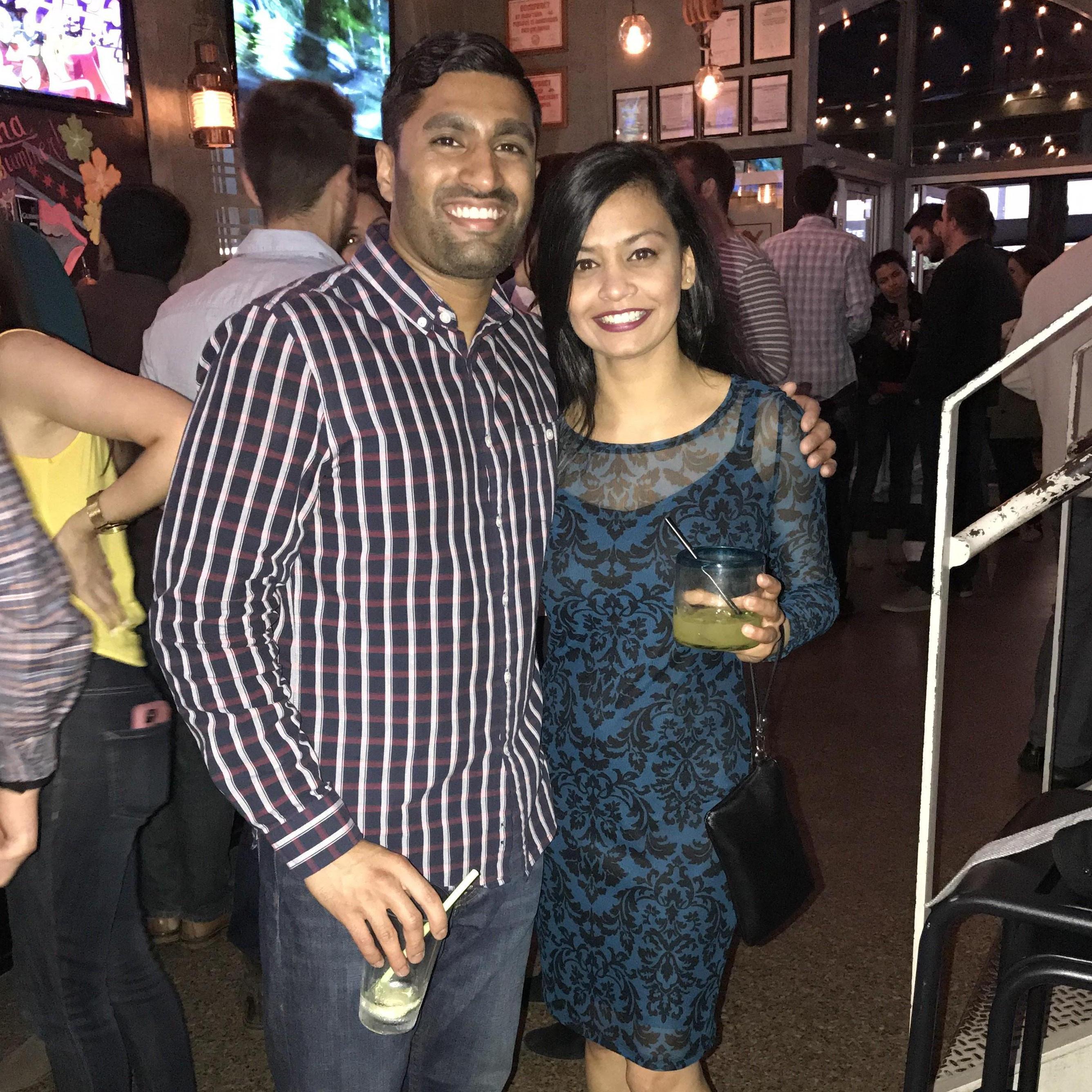 Our first photo together at Akhil's 28th birthday party in Chicago where he introduced Khushboo as his girlfriend to his friends. It definitely set the stage for many more photos to come.