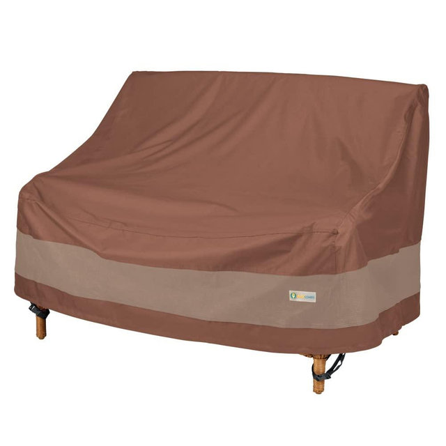 DUCKCOVERS ULV603535 Ultimate Loveseat Cover, 60"W x 35"D x 35"H, Mocha Cappuccino, Patio Furniture Covers