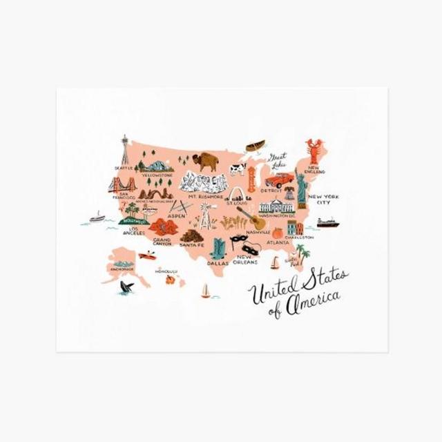 United States of America Art Print - 18" x 24"