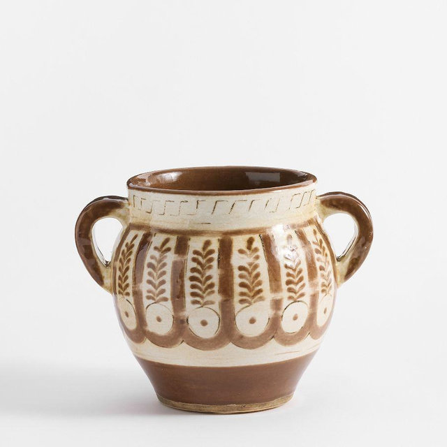 Brown Printed Vase