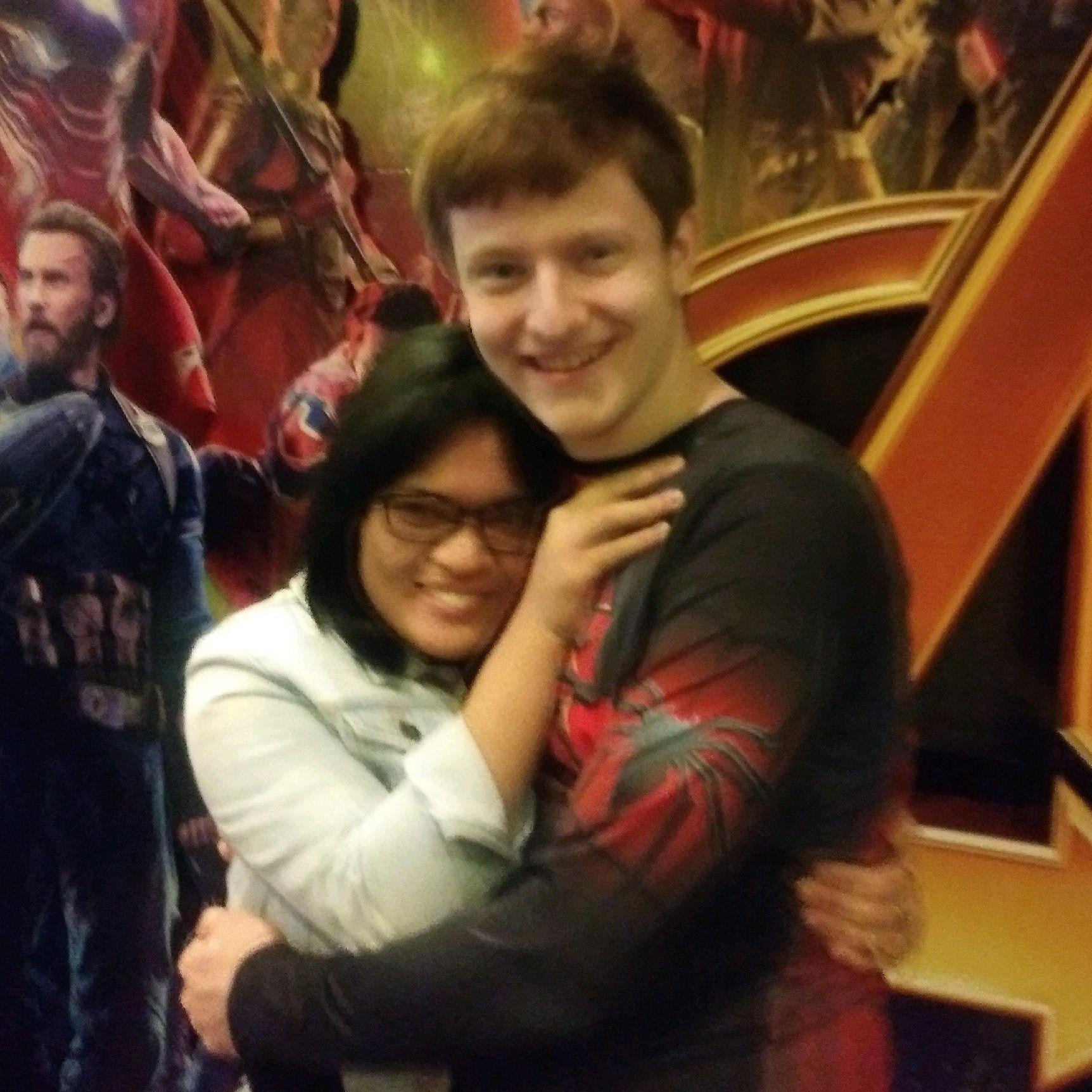 We watched Avengers Infinity War with Brent's family.