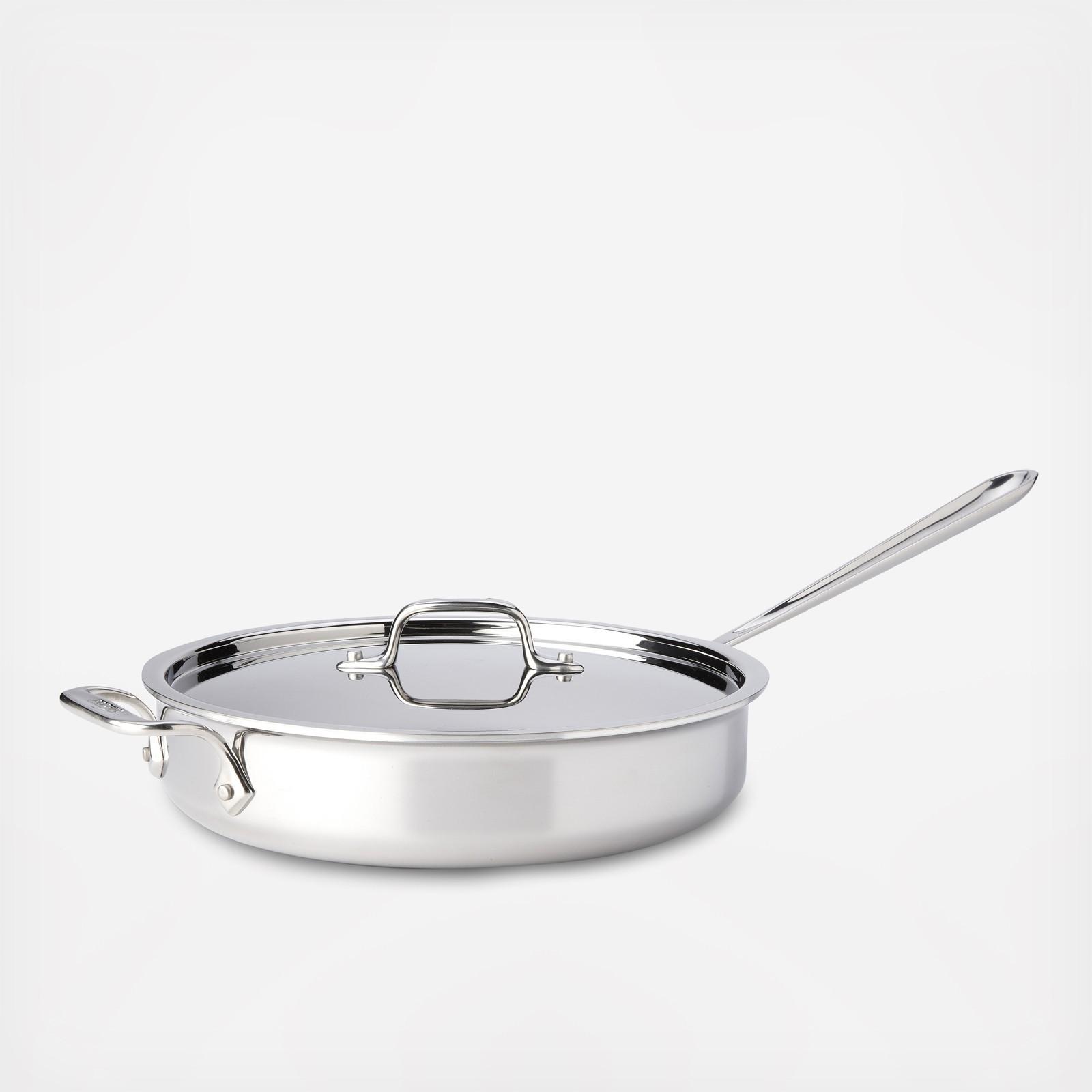 All-Clad D3 Stainless Steel Nonstick 10 Skillet with Spatula, Silver