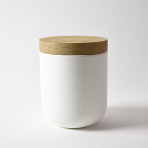 VINCENT VAN DUYSEN WHITE CERAMIC CANISTER