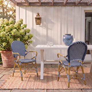 Hooper Indoor/Outdoor Stacking Arm Chair, Set of 2