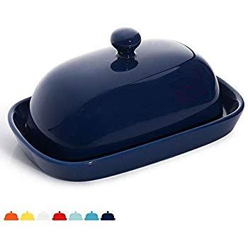 Navy Porcelain Butter Dish With Lid - Sweese 3167
