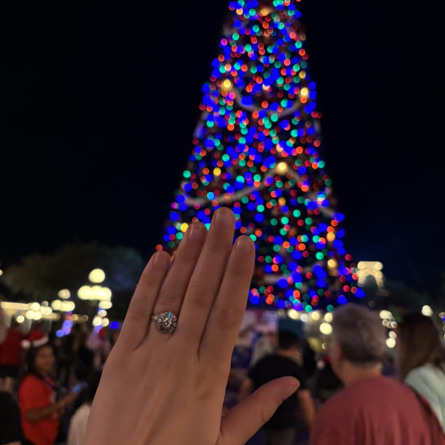 Showing off the ring!