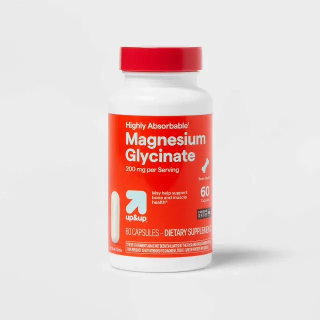 Magnesium Glycinate Dietary Supplements - 200mg Capsule - 60ct - up&up™