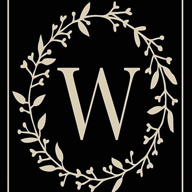 Briarwood Lane Classic Monogram Letter W Garden Flag Everyday 12.5" x 18"