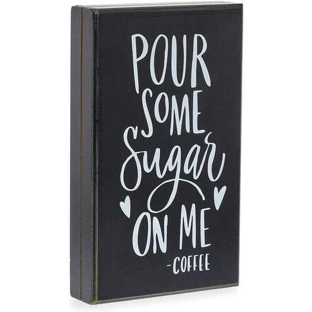 Farmlyn Creek Wooden Coffee Sign Decor, Pour Some Sugar on Me