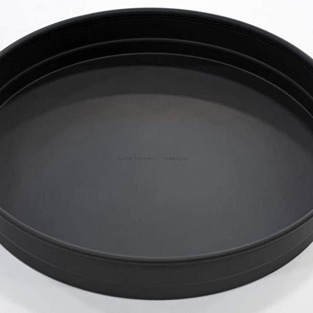 LloydPans 14x2.25, Pre-Seasoned PSTK, Self-Stacking Deep Dish Pizza Pans, Dark Gray