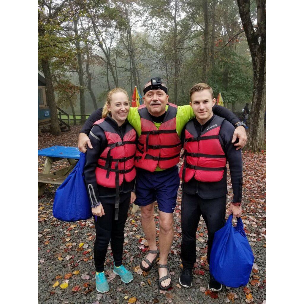 Whitewater rafting. Remind us not to do that in October!