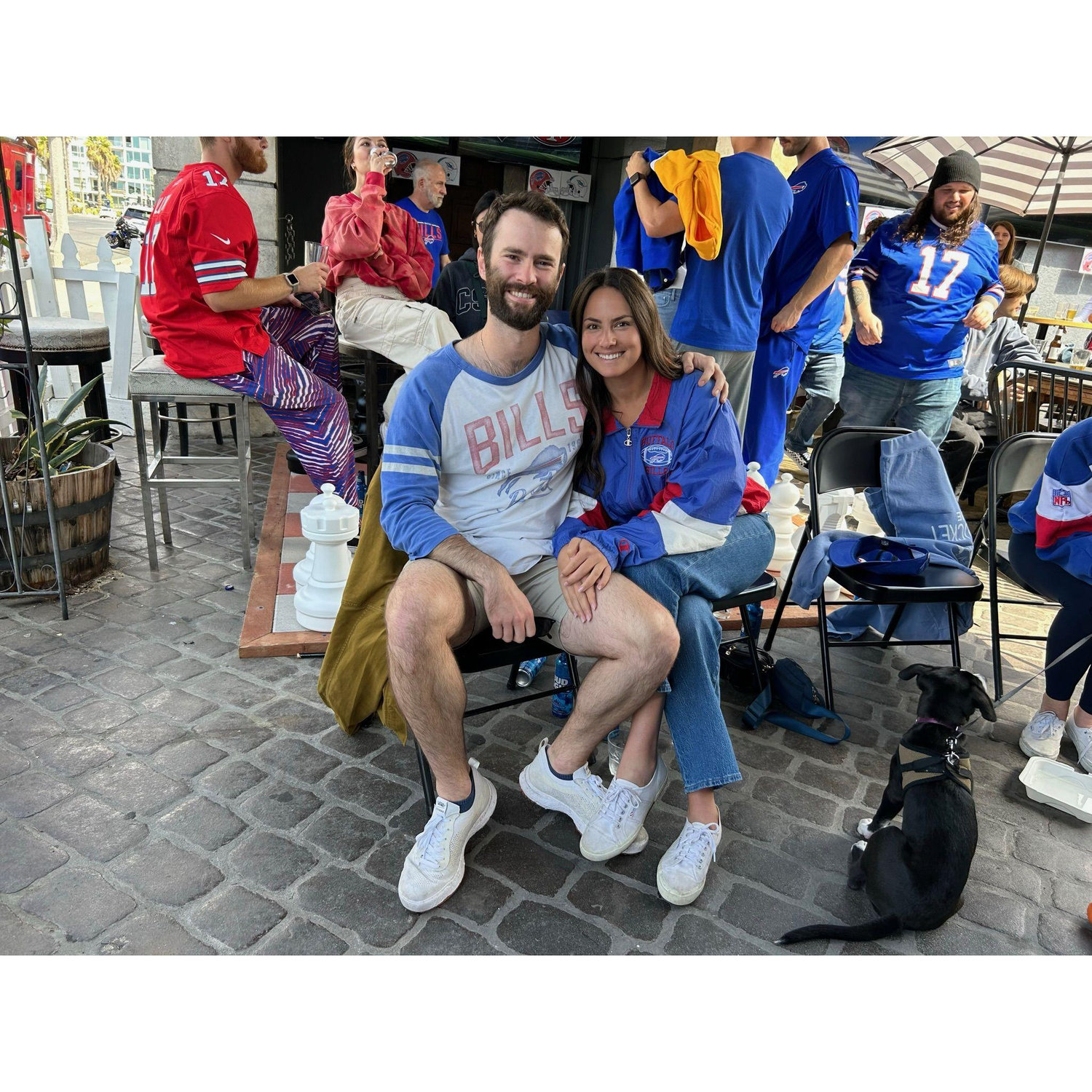 Elana being initiated into Bills Mafia. Sept, 2023.