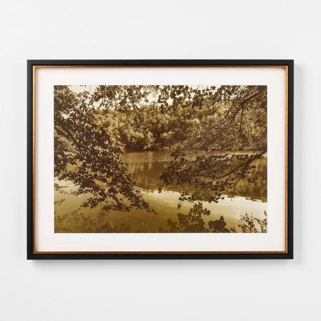 24"x18" Abstract Lake Framed Wall Art - Threshold™ designed with Studio McGee