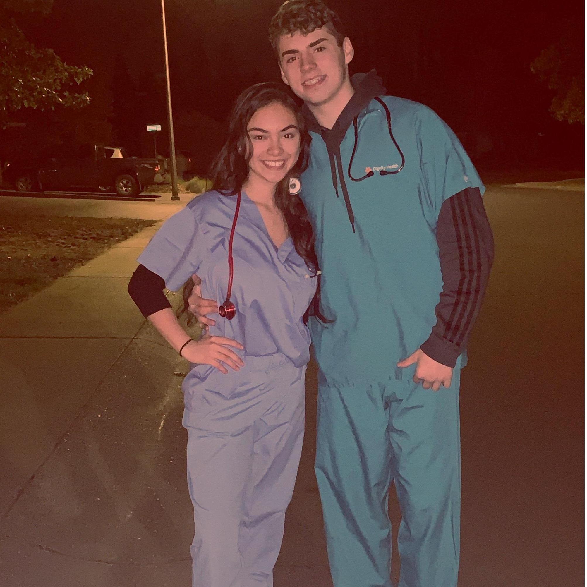Our first Halloween together, we had no clue what to dress up as so the costumes were last minute!
