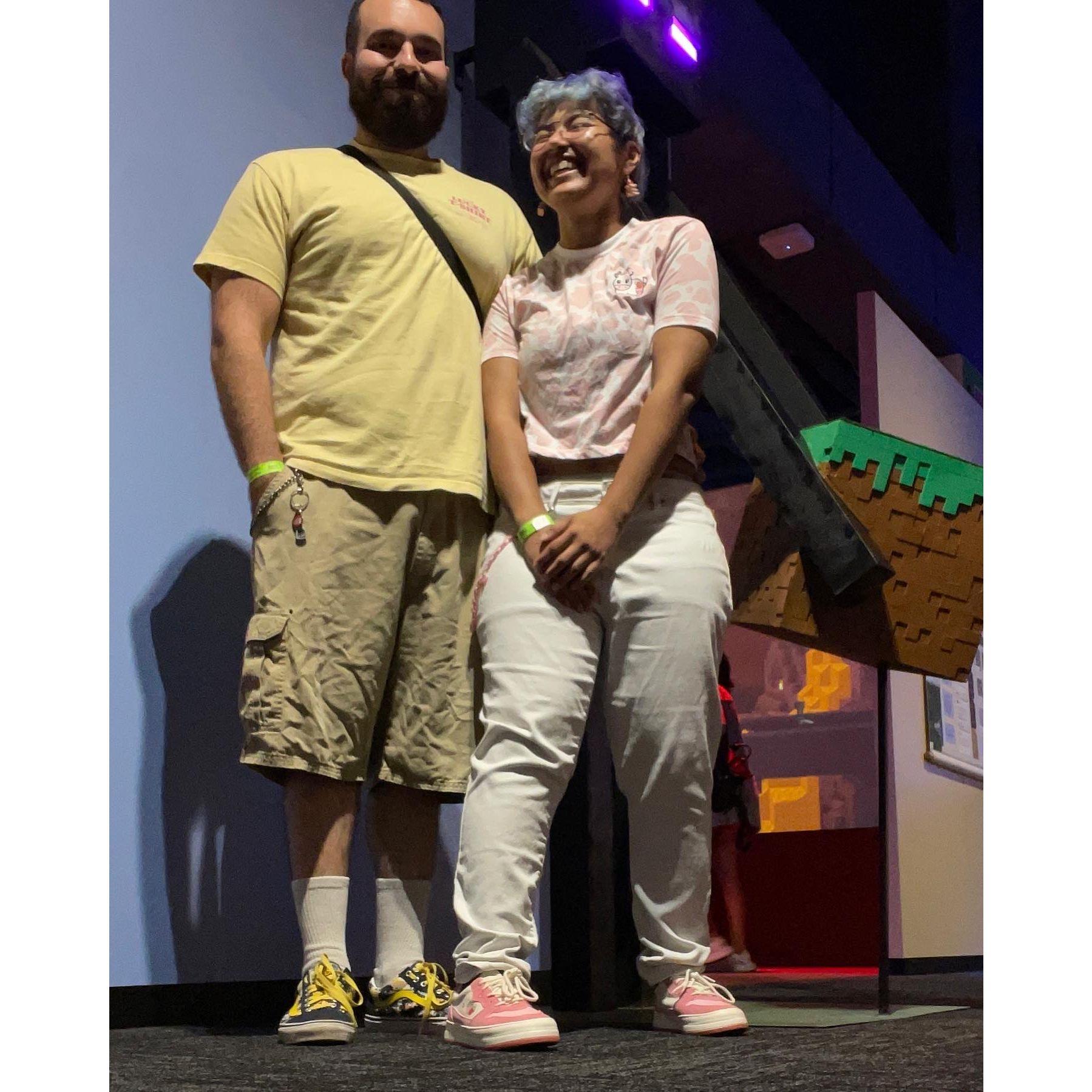 We went to the Liberty Science Museum to see the Minecraft exhibit