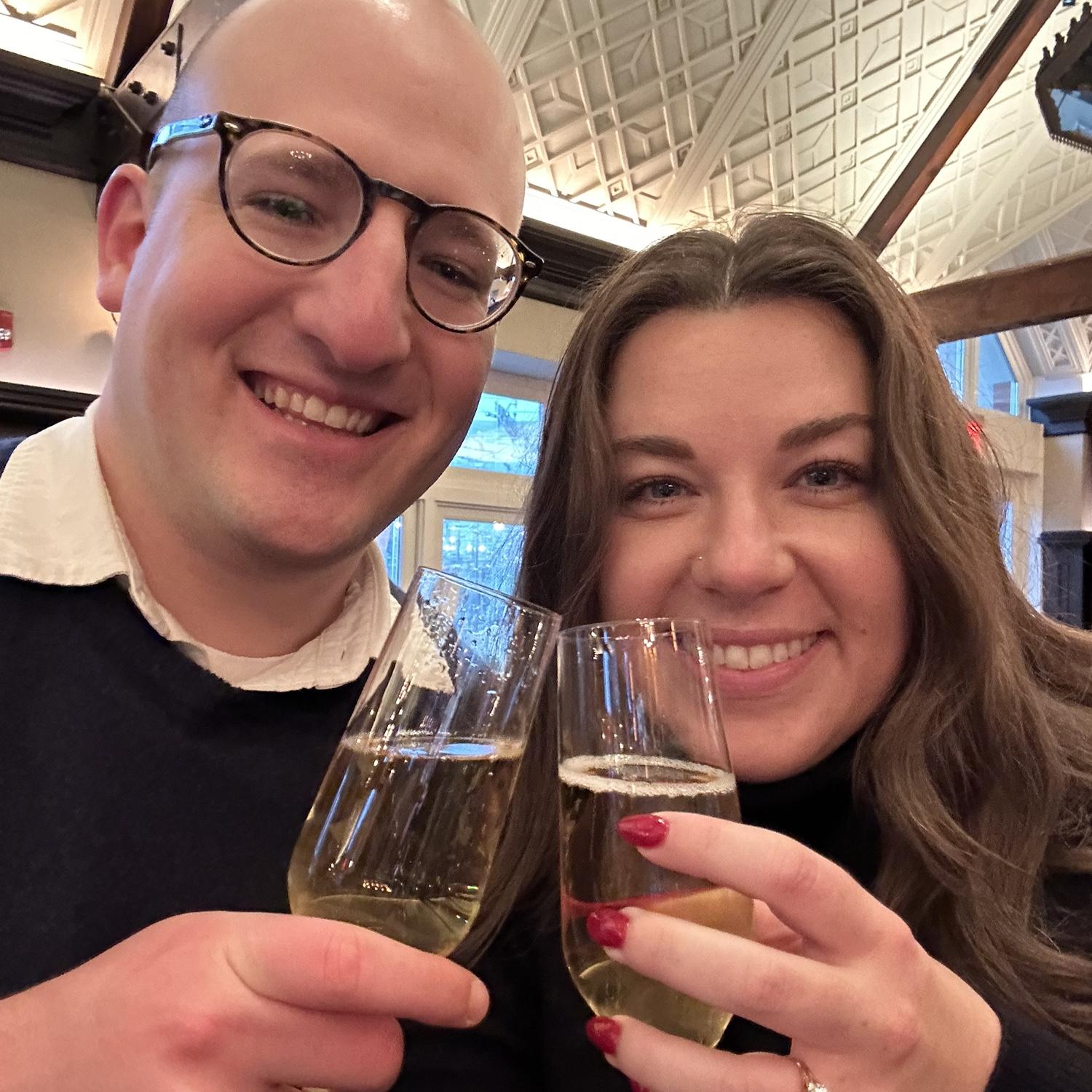 Had a glass of champagne at Tavern on the Green to celebrate 🥂