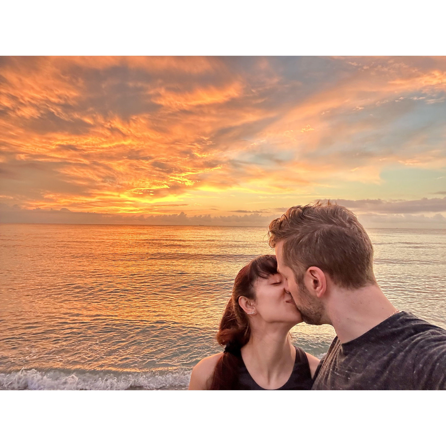 On the beach where we first exchanged "I love you"s