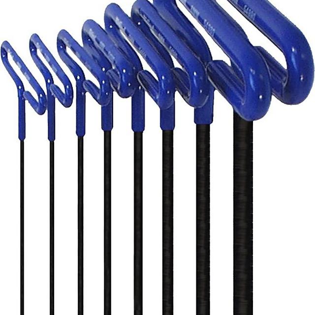 EKLIND 55168 Cushion Grip Hex T-Key allen wrench - 8pc set Metric MM sizes 2-10 (6In shaft)