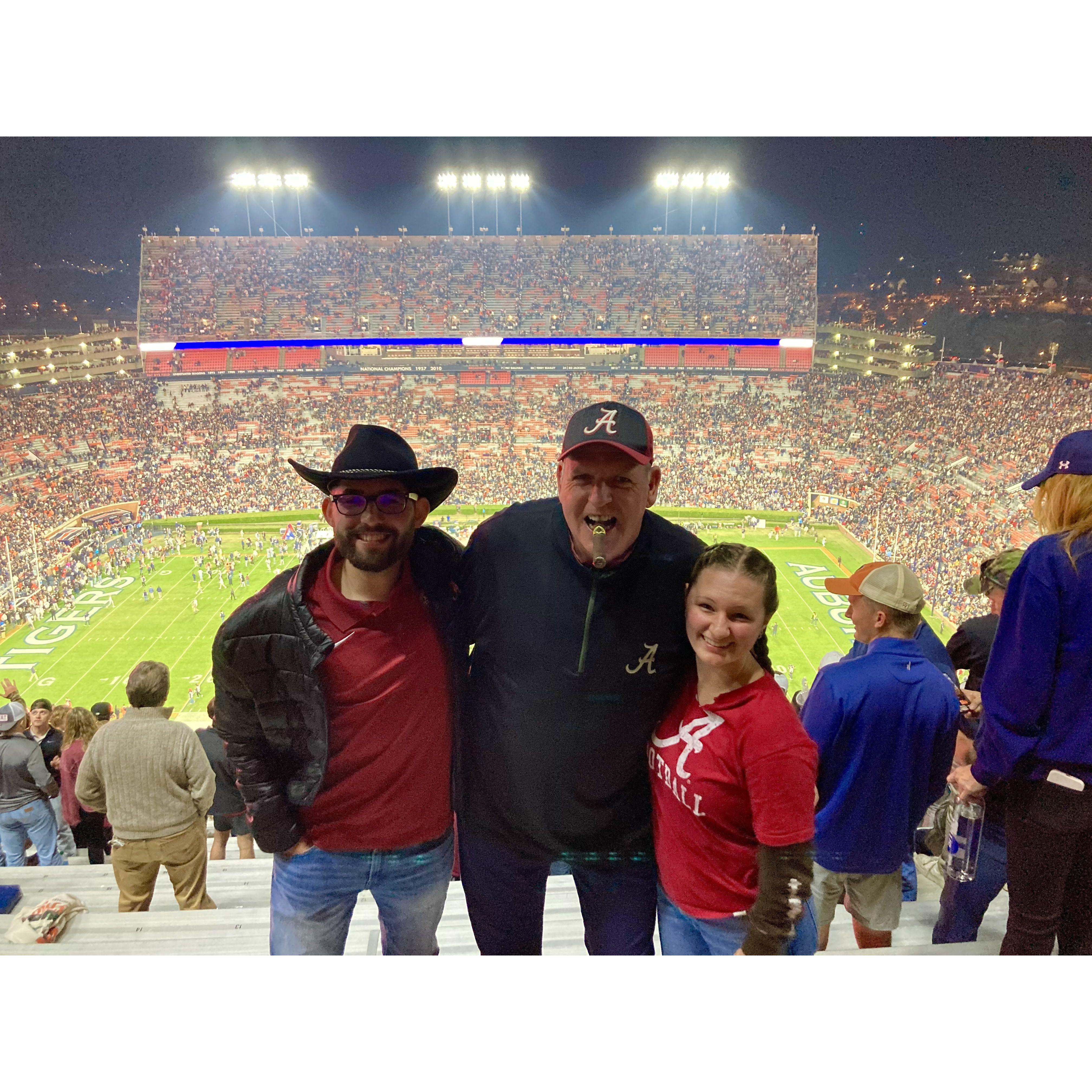 Alissa's first time attending the Iron Bowl with Will and his father, Billy! - November 2023