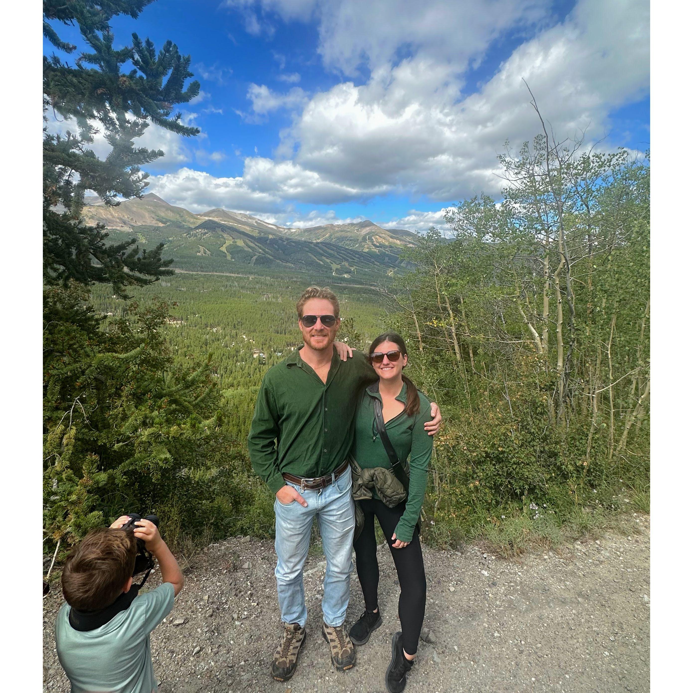 In our happy place - the mountains.