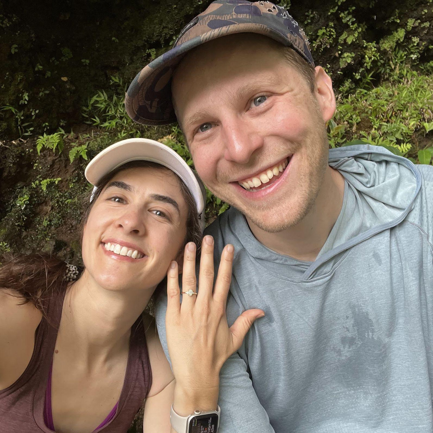 Engaged on the Kalalau Trail in Hawaii!