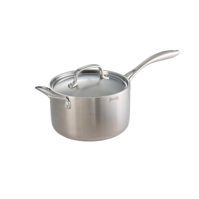 Tramontina FlavCity 4 Qt Tri-Ply Clad Covered Sauce Pot w/Helper Handle