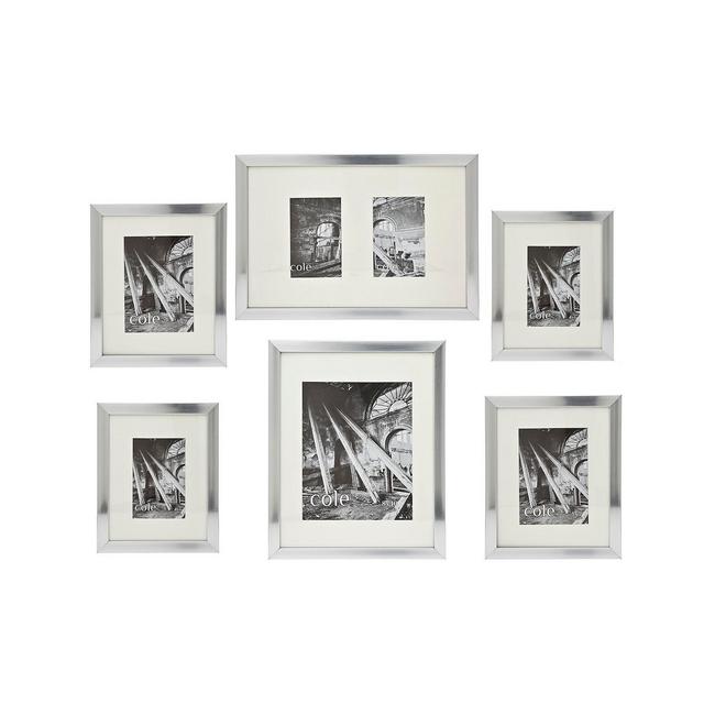 Philip Whitney 6 Pc Brushed Silver Wall Set