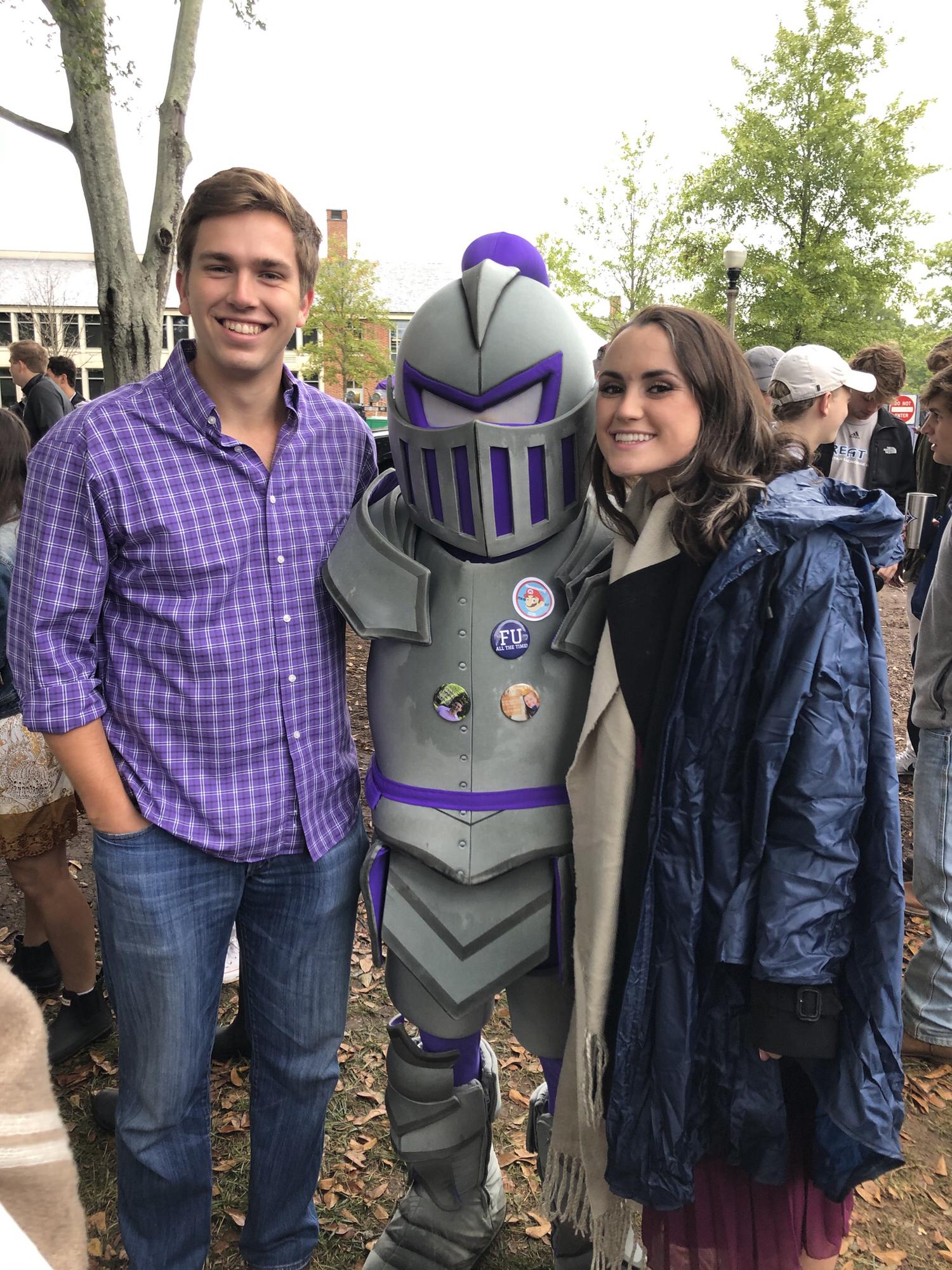 John at Furman for senior Homecoming in 2019