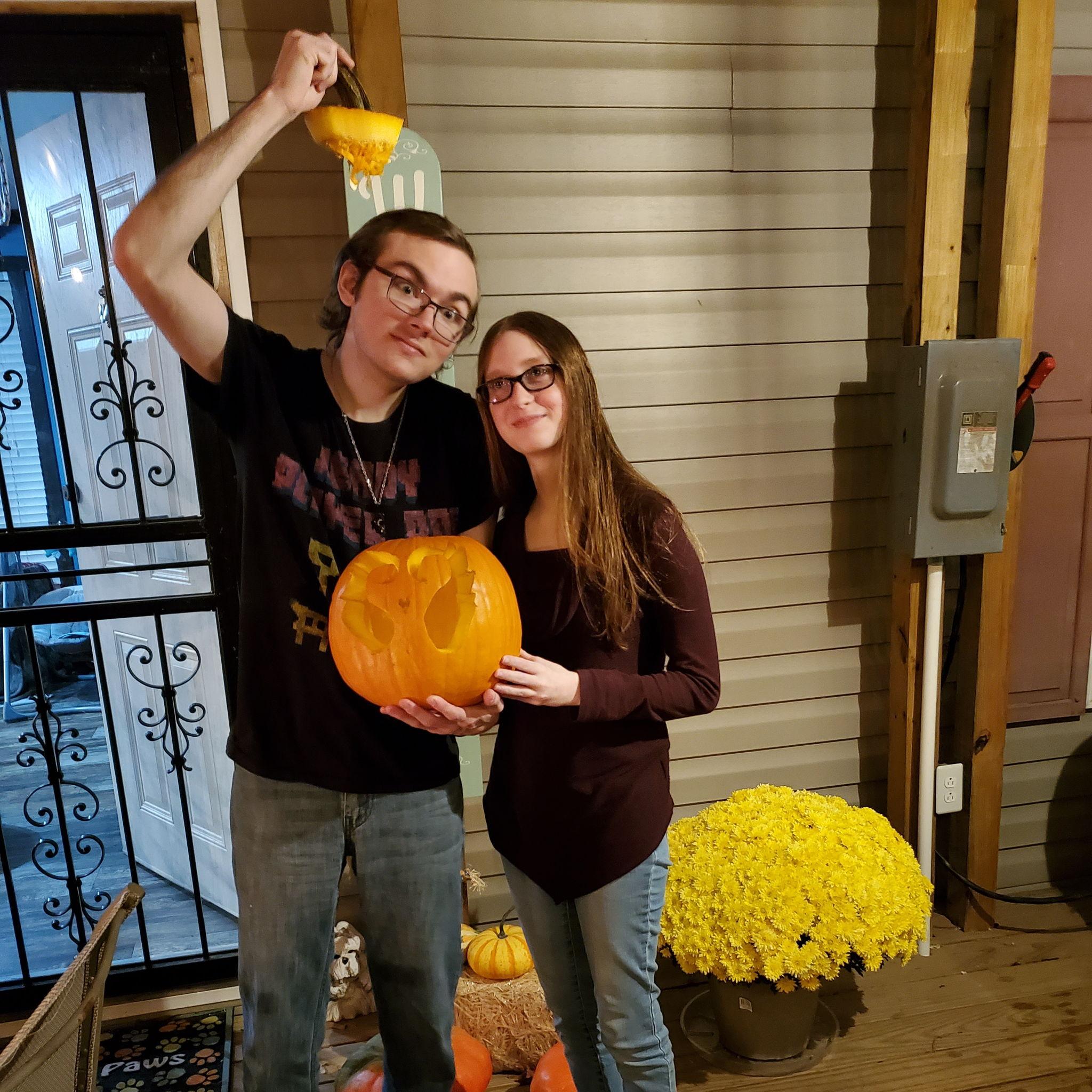 Our first pumpkin we carved.