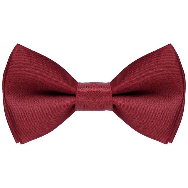 Bskifnn Kids Bow Tie Classic Solid Color Satin Bow Tie Adjustable Neck Bowtie for Kids Wedding Party