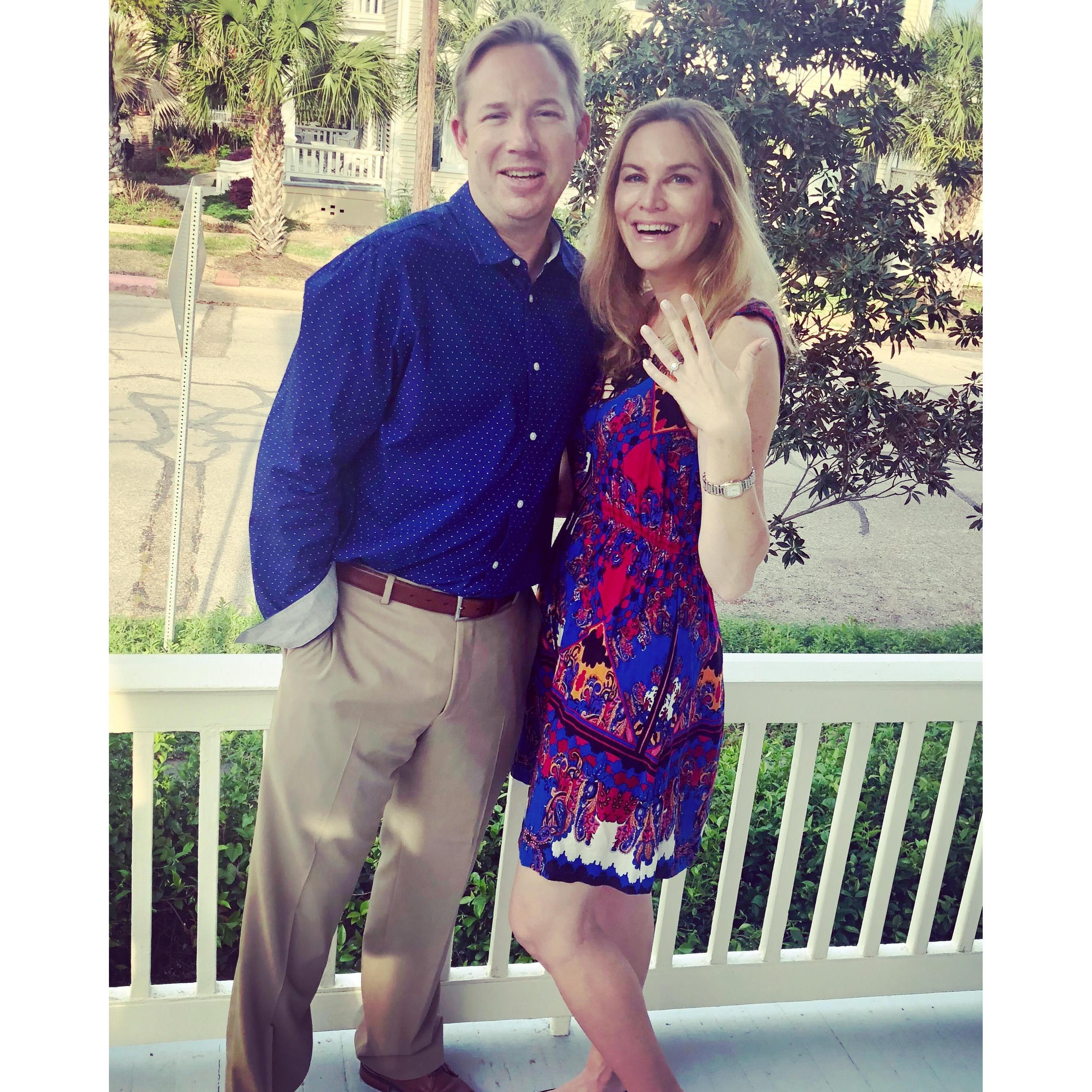 Our first trip to Ben's hometown of Galveston, Texas, where we shared the news of our engagement with his family. Fun Fact: The house we rented was on the same street where Ben grew up.
