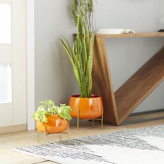 2-Piece Oblong Contemporary Planter Set