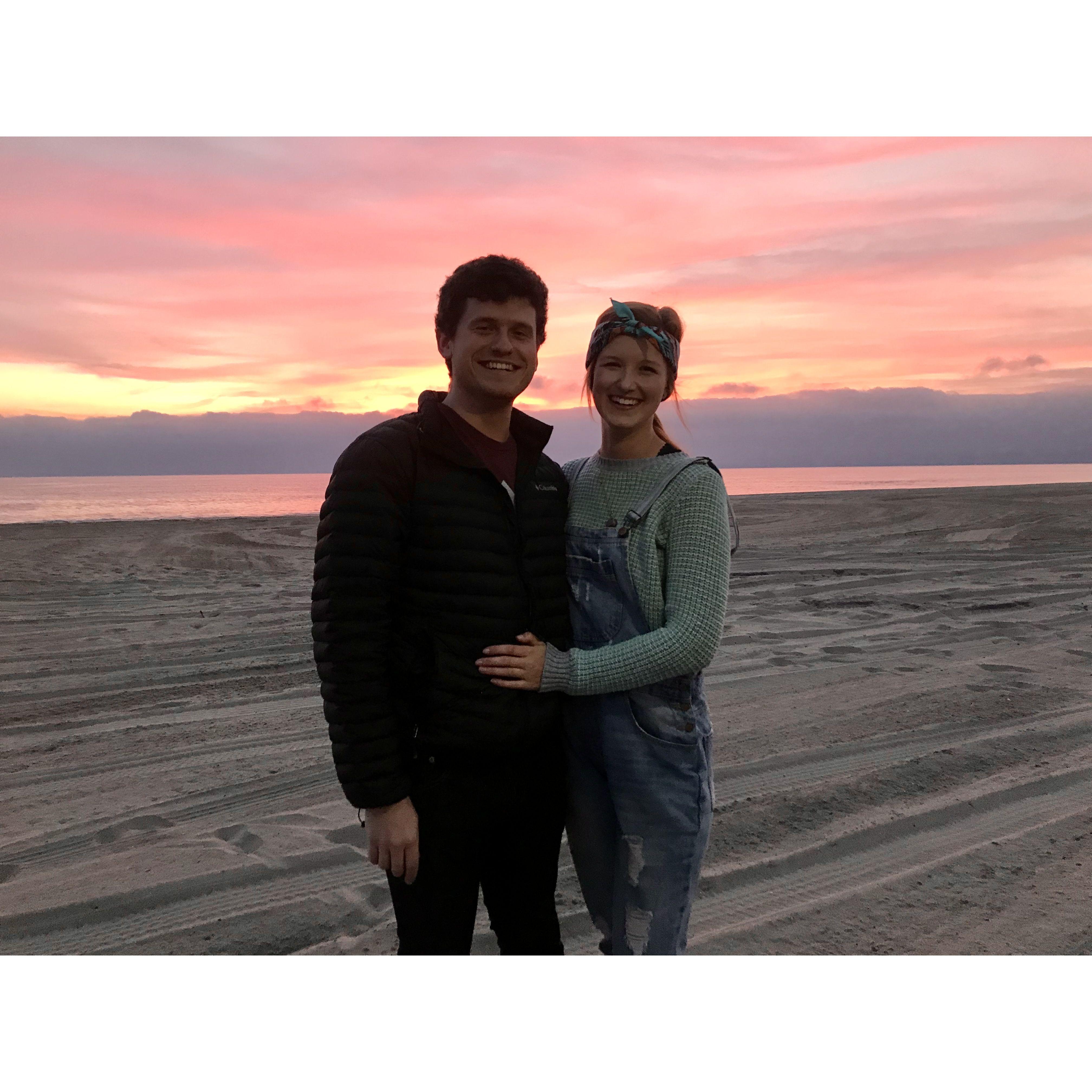Celebrating Katie's birthday at the beach, 2018