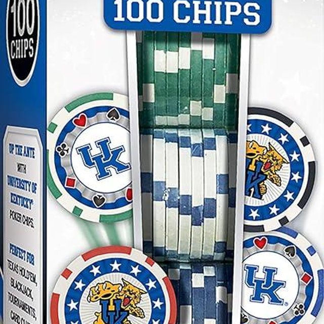 Masterpieces NCAA unisex-adult 100-Piece Casino Style Poker Chips