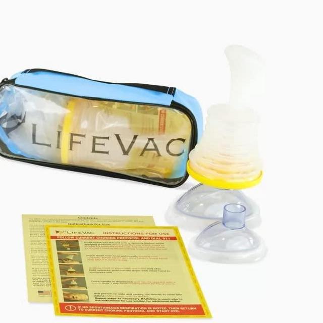 LifeVac Blue Travel Kit - Choking Rescue Device, Portable Suction Rescue Device First Aid Kit for Kids and Adults, Portable Airway Suction Device for Children and Adults