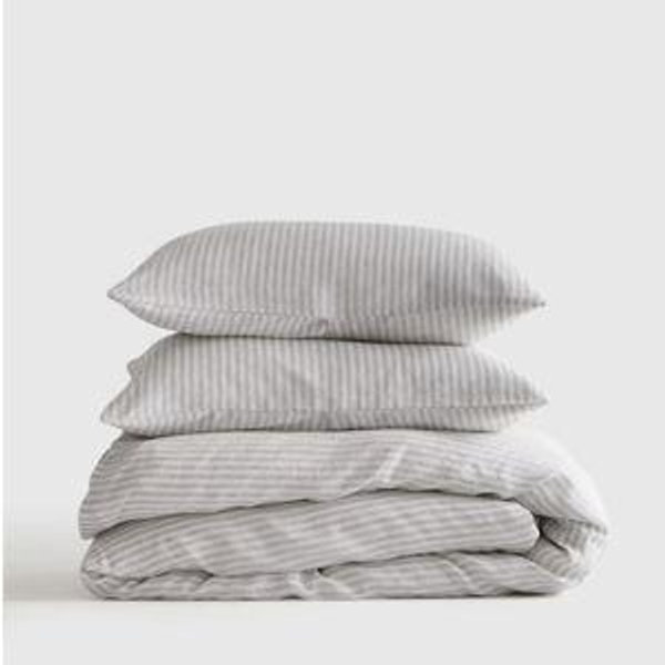 European Linen Stripe Duvet Cover Set