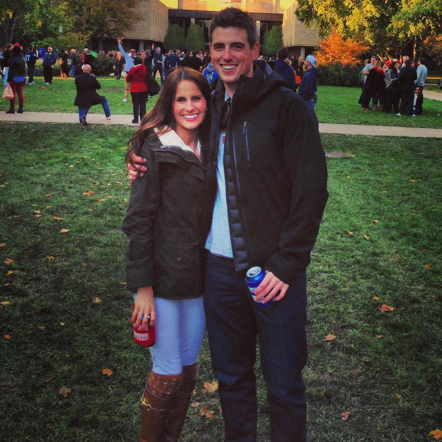 @Notre Dame for the SC game. This was our first official date weekend in Chicago.