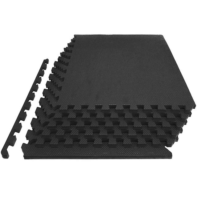 Prosource Fit Extra Thick Puzzle Exercise Mat 3/4" or 1”, EVA Foam Interlocking Tiles for Protective, Cushioned Workout Flooring for Home and Gym Equipment