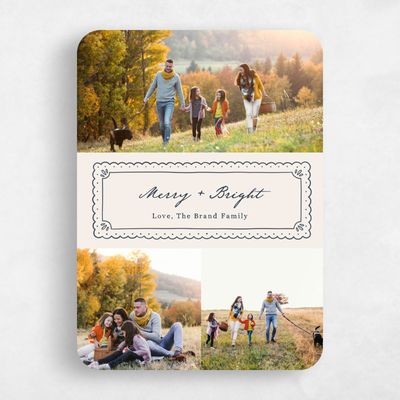 Beige Rounded Holiday Card - Ridgewood