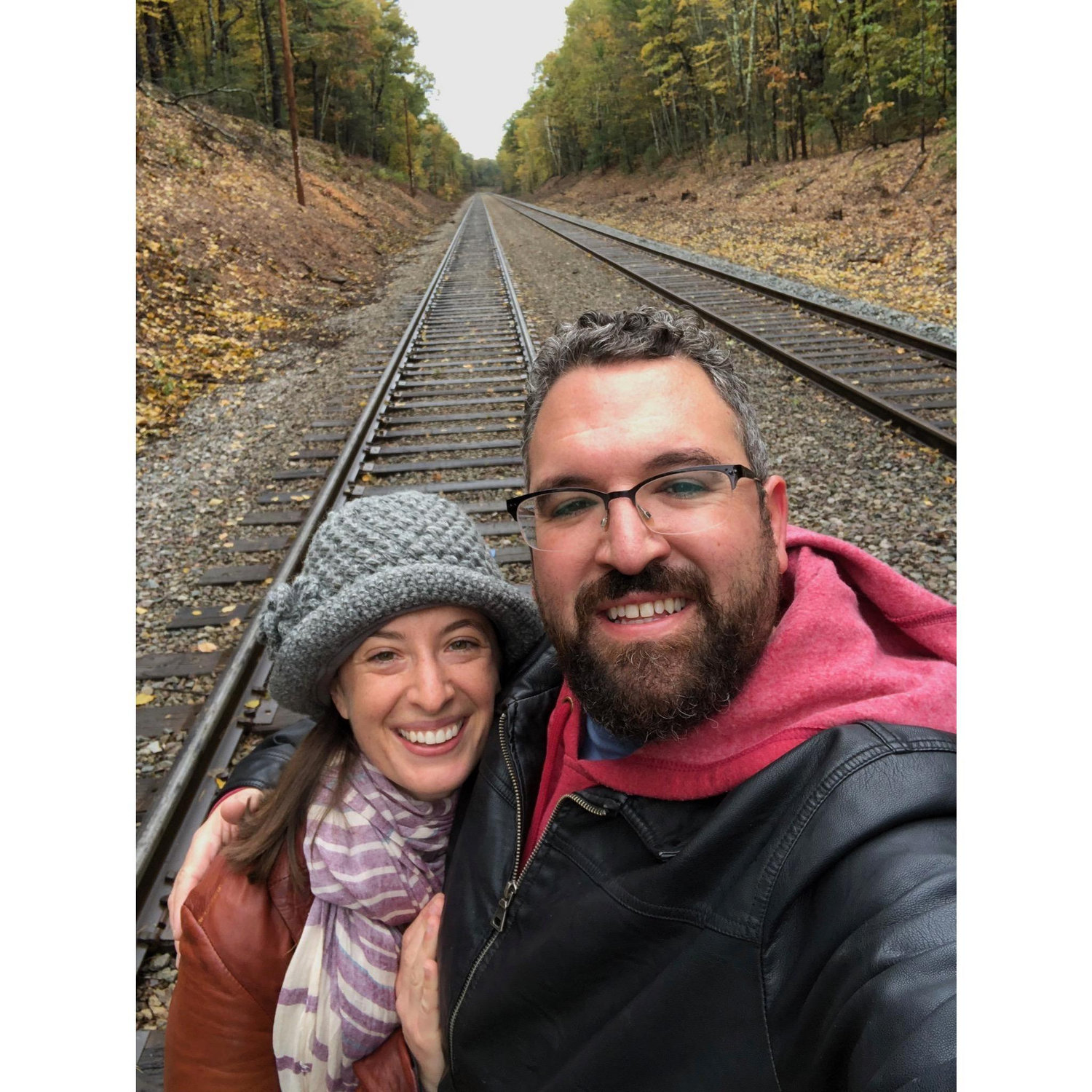 On the tracks of the MBTA Concord line, bordering Walden Pond. A synthesis of three things we love: trains, woods, and Boston.