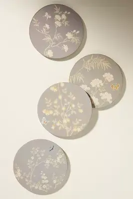 Addison Ross Chinoiserie Lacquered Coasters, Set of 4