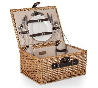 Classic Woven Picnic Basket - Set for 2