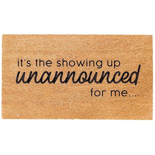 THEODORE MAGNUS Natural Coir Doormat with Non-Slip Backing - 17 x 30 - Outdoor/Indoor - Funny Doormat - Spur-of-The-Moment - COIR-1730-15-410