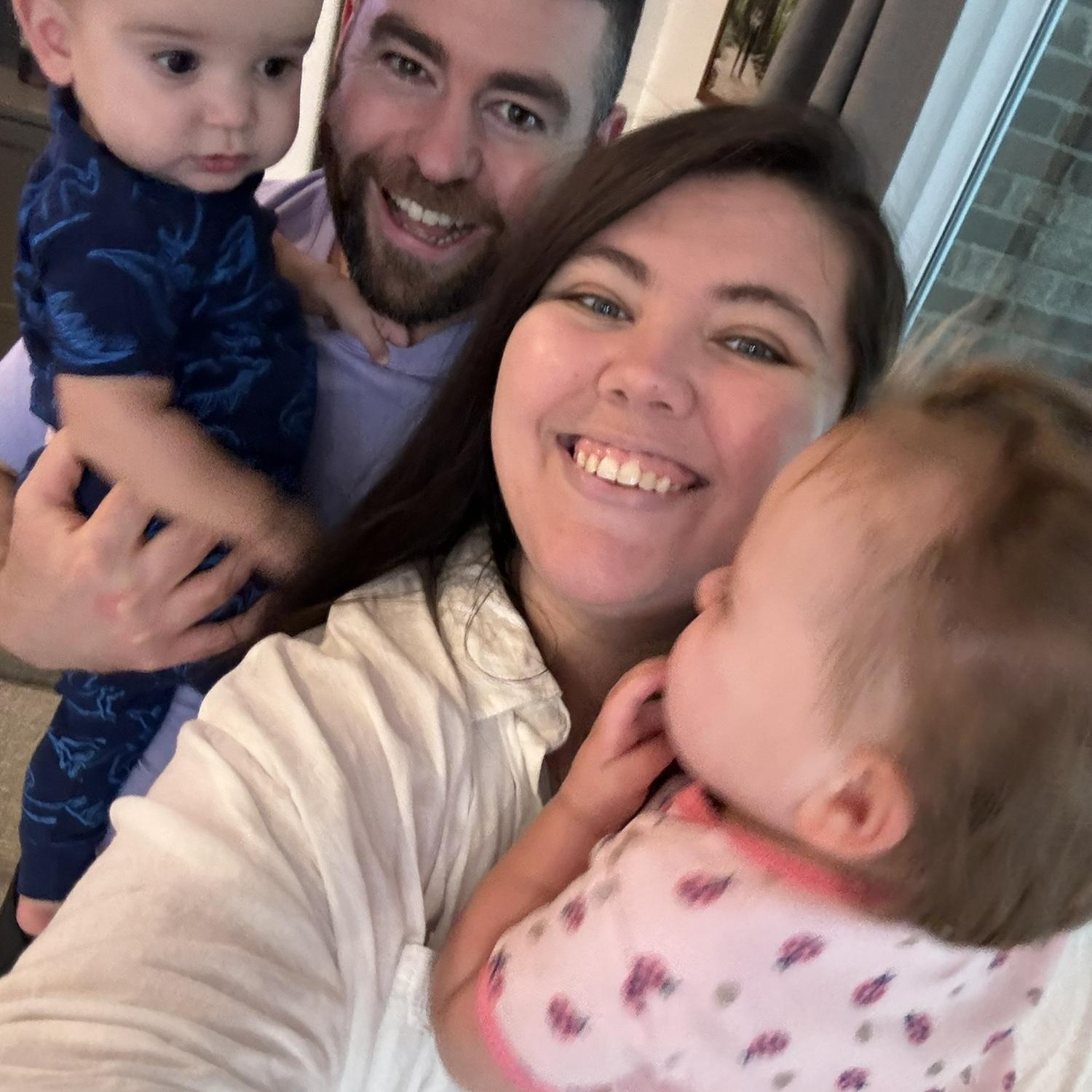 Babysitting our little flower girl and ring bearer!