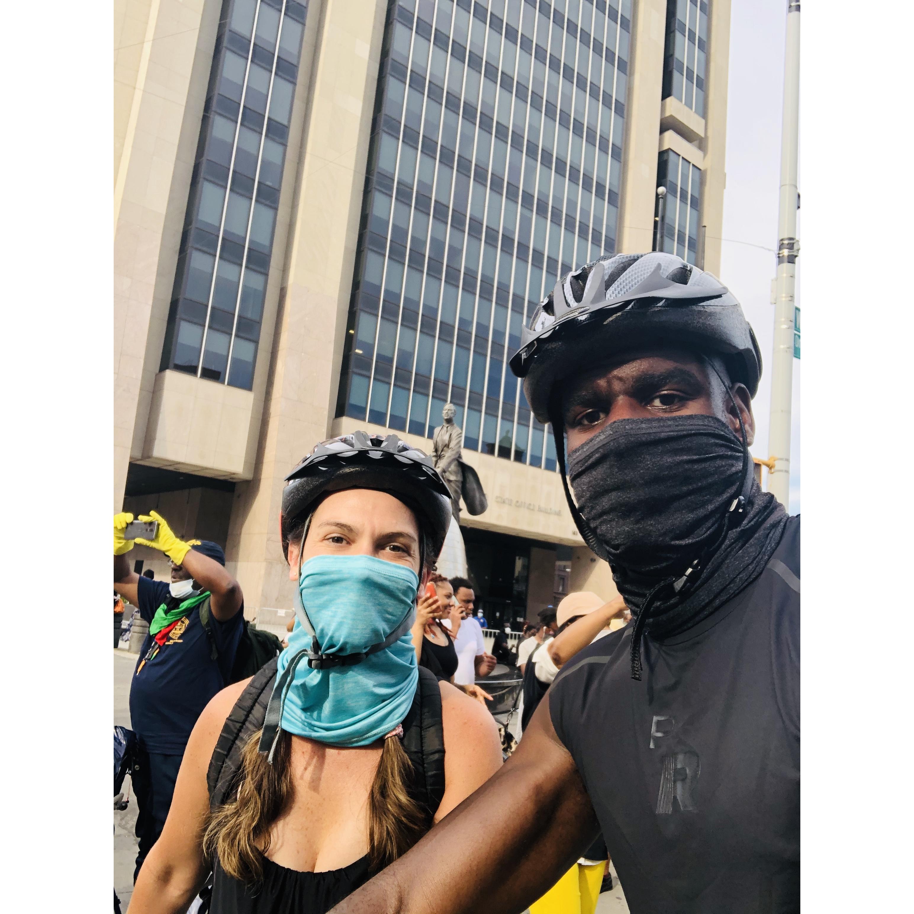 Our biking love took us to protests #BlackLivesMatter