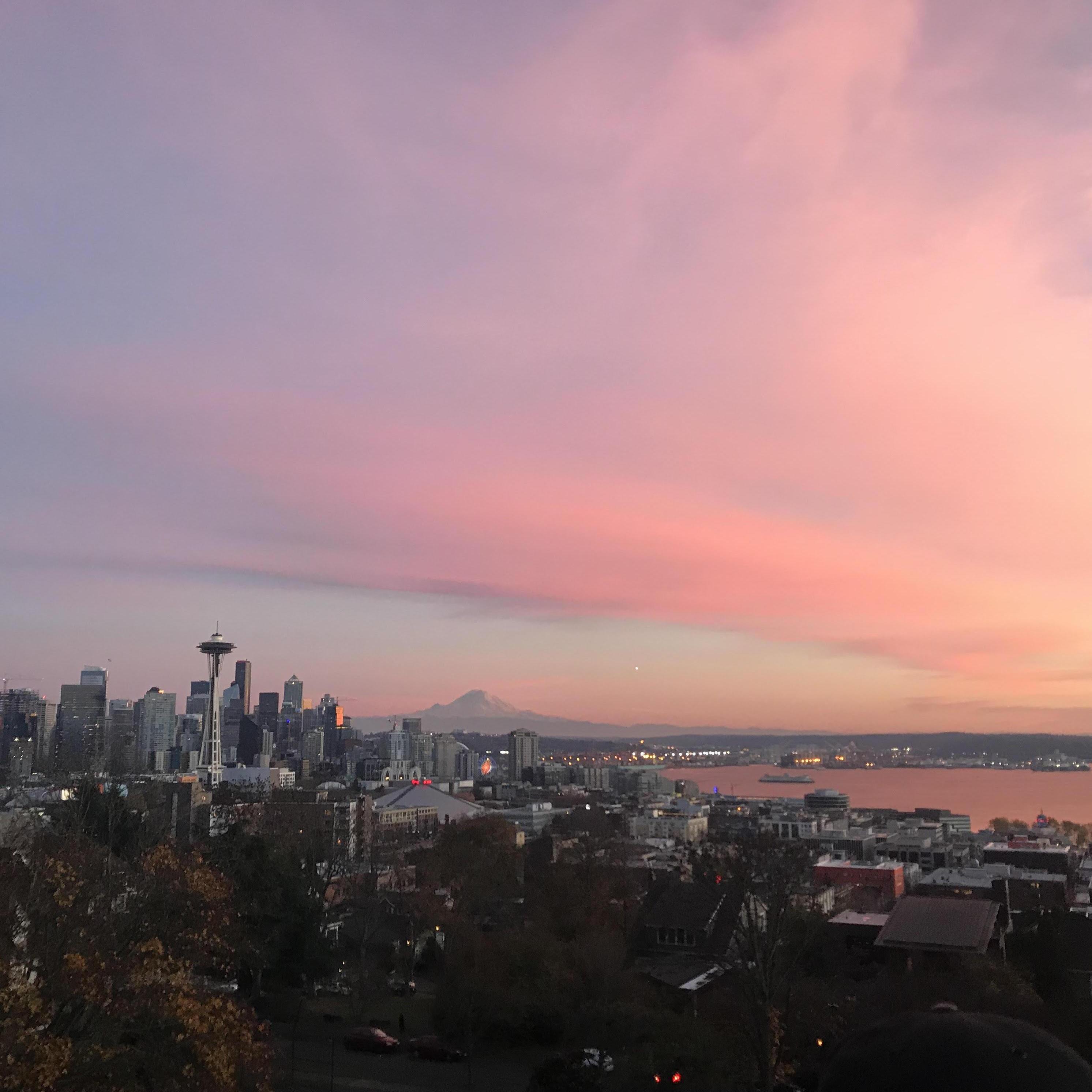 We love to look for epic sunsets, especially in Seattle.