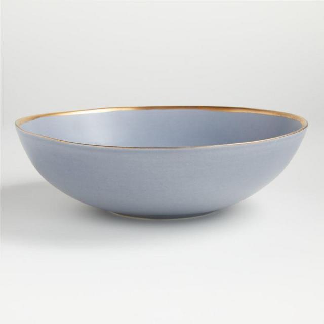 Addison Grey Gold Rim Serving Bowl